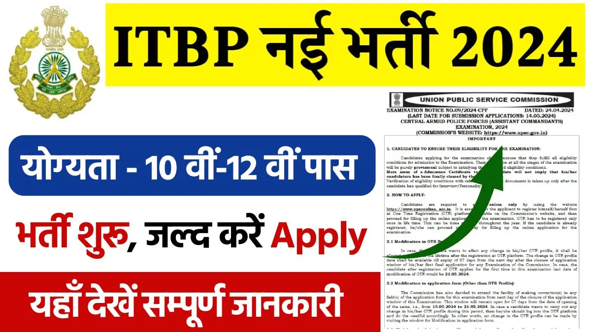 ITBP Recruitment 2024